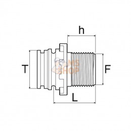 249199; ARAG; Raccord T9M 3" M; pièce detachée