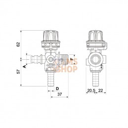 9620922; ARAG; Contrôle pression M/F 1/2"x13m; pièce detachée