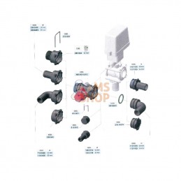 1190513; ARAG; Raccord de tuyau 90° T5F 13 mm; pièce detachée