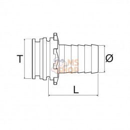 1091513; ARAG; Raccord de flexible T5M 13 mm; pièce detachée