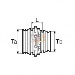 259134; ARAG; Réducteur filet mâle - mâle T4/T3; pièce detachée