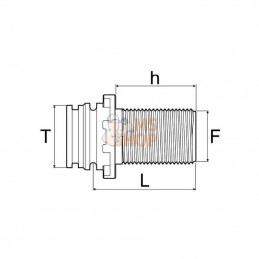 2491551; ARAG; Réservoir raccord filet mâle 1 1/4" T5M; pièce detachée