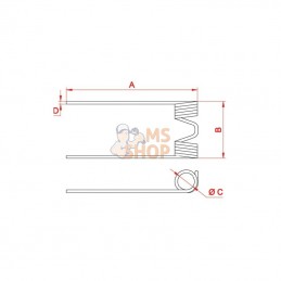 46761; AGRI-FAB; Dent de scarificateur p/450457; pièce detachée