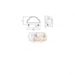 363604007; ASPÖCK; Éclairage de plaque d'immatriculation RegpointLE; pièce detachée