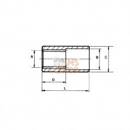 MA16LAS; BORELLI; Douille à souder MA16 35x2x16 DIN5480; pièce detachée