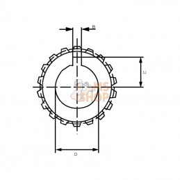 MO1018A; BORELLI; Douille accoupl. gr.3/1M Key 3; pièce detachée