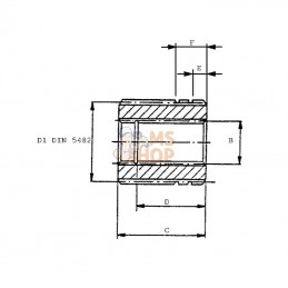 SU9BUS1; BORELLI; Bus voorzetlager SU uni. SAE 16/32-15t; pièce detachée