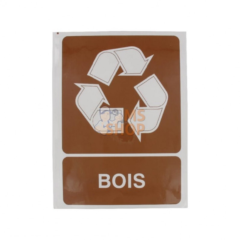 WB251296FR; BRADY; Autocollant Recyclage Bois; pièce detachée