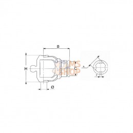 CS6GWW50WR7; BONDIOLI&PAVESI; Articulation grand angle S6; pièce detachée