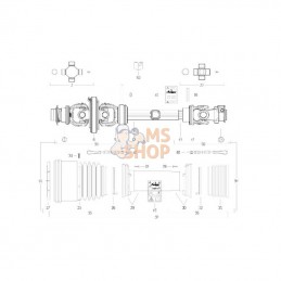 CS6R101CEWR7007; BONDIOLI&PAVESI; Cardan grand-angle S6 L: 1010mm, Bondioli&Pavesi; pièce detachée