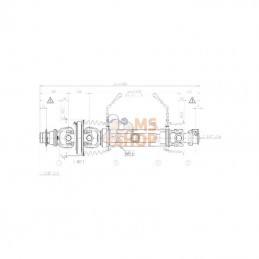 CS6R101CEWR7007; BONDIOLI&PAVESI; Cardan grand-angle S6 L: 1010mm, Bondioli&Pavesi; pièce detachée