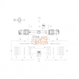 CS8N121CE007007; BONDIOLI&PAVESI; Arbre de transmission S8 L : 1210mm, Bondioli&Pavesi; pièce detachée