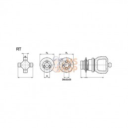 5730L3891; BONDIOLI&PAVESI; Mâchoire verrouillage rapide, 1-3/4"-20 can, 8/G8/S8/H8 Bondioli&Pavesi; pièce detachée