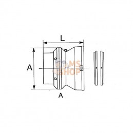 517027002; BONDIOLI&PAVESI; Coiffe de protection.WW70 avec bague Gr.2; pièce detachée