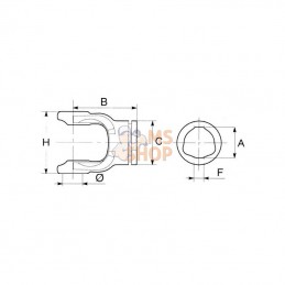 204076851; BONDIOLI&PAVESI; Mâchoire ext, 54mm, A7 Bondioli&Pavesi; pièce detachée