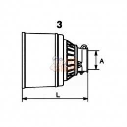 517040033; BONDIOLI&PAVESI; Coiffe de prot. ext. Gr. 4; pièce detachée