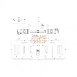 CS1N086CE007007; BONDIOLI&PAVESI; Arbre de transmission S1 L : 860mm, Bondioli&Pavesi; pièce detachée