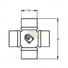 412060006; BONDIOLI&PAVESI; Croisillon Ø 30,2x100,0 mm, Bondioli&Pavesi; pièce detachée