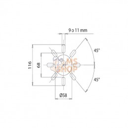 517000G03CE; BONDIOLI&PAVESI; Bouchon de protection D=150/203 L=190; pièce detachée