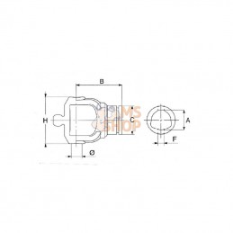 2150L6871; BONDIOLI&PAVESI; Mâchoire ext. S8 WW80°; pièce detachée