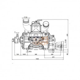 KPSB670MA100; BATTIONI PAGANI; Pompe à vide 540 tr/min 18620 l/min avec lubrification automatique et Ballast B.P.; pièce detaché