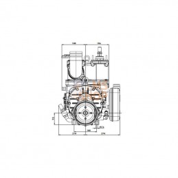 KPSB490MA100; BATTIONI PAGANI; Pompe à vide 540 tr/min 13520 l/min avec lubrification automatique et Ballast B.P.; pièce detaché