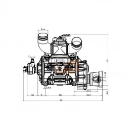 KPSB550MA100; BATTIONI PAGANI; Pompe à vide 540 tr/min 15270 l/min avec lubrification automatique et Ballast B.P.; pièce detaché