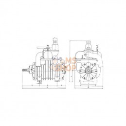 MEC2000DL; BATTIONI PAGANI; Pompe à vide entraînement direct anti horaire B.P.; pièce detachée