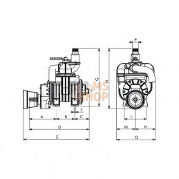 MEC6500A; BATTIONI PAGANI; Pompe à vide esseur 540 L lubrification automatique B.P.; pièce detachée