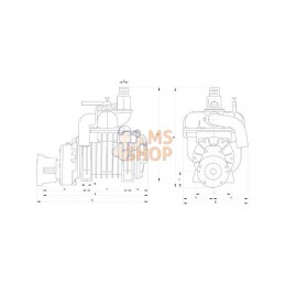 MEC8000MDU; BATTIONI PAGANI; Pompe à vide connection de réservoir double B.P.; pièce detachée