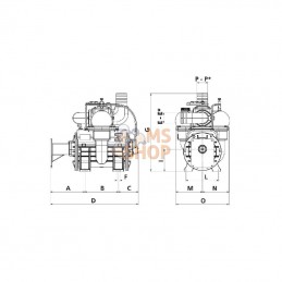 MEC9000H; BATTIONI PAGANI; Pompe à vide entraînement hydraulique B.P.; pièce detachée