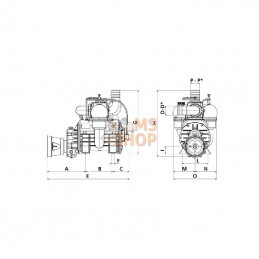 MEC11000AB; BATTIONI PAGANI; Pompe à vide standart anti horaire lubrification automatique+Ballast B.P.; pièce detachée