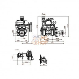 MEC11000HAB; BATTIONI PAGANI; Entraînement hydraulique de pompe à vide, auto-lubrification et Ballast BP; pièce detachée