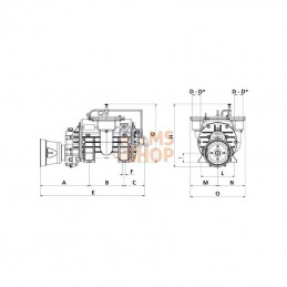 MEC11000MSC; BATTIONI PAGANI; Pompe à vide mobile B.P.; pièce detachée