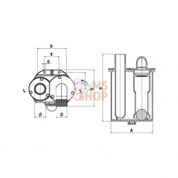 201C; BATTIONI PAGANI; Syphon en fonte 60 mm BP; pièce detachée