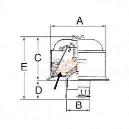 40025AOO; BATTIONI PAGANI; Préfiltre; pièce detachée