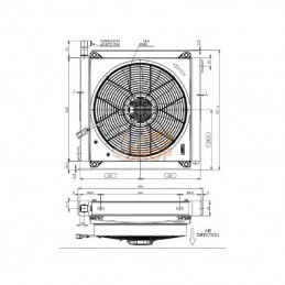 1502C24; BATTIONI PAGANI; Radiateur+ventilateur 24 V BP; pièce detachée