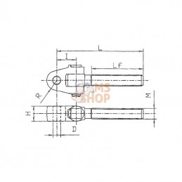 TFS04DX; CBM; Chape articulée filetée; pièce detachée