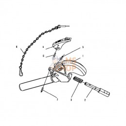 TL220002; CBM; Pivot de verouillage cat. 2 CB; pièce detachée