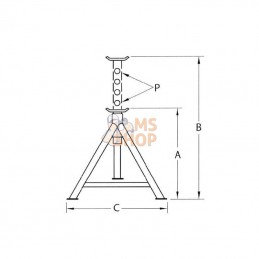 CAX12S; COMPAC; Support d'axe 12 ton S + la broche; pièce detachée