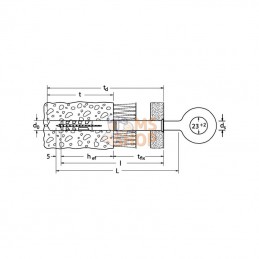 FGS12120; FISCHER; Vis à œillet 12,0 mm, Ø 12x120, ronde, acier; pièce detachée