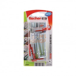 535001; FISCHER; Prise Duopower 8x40 WH K 4 pcs; pièce detachée