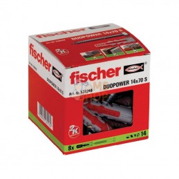 538249; FISCHER; Cheville Duopower 14x70 S box 8 pcs; pièce detachée