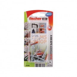 535008; FISCHER; Prise Duopower 5x25 WH K 8 pcs; pièce detachée