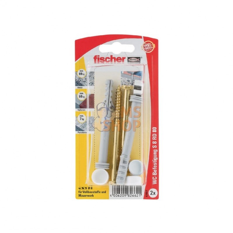 S8RD80CRK; FISCHER; Fixation de toilette (2); pièce detachée