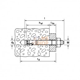 FAZ810K; FISCHER; Pivot d'ancrage FAZ 8/10 (2); pièce detachée