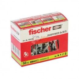 555106P050; FISCHER; Cheville Duopower 6x30 S 50pcs; pièce detachée