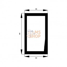 6005029095; CLAAS; Pare-brise bas; pièce detachée