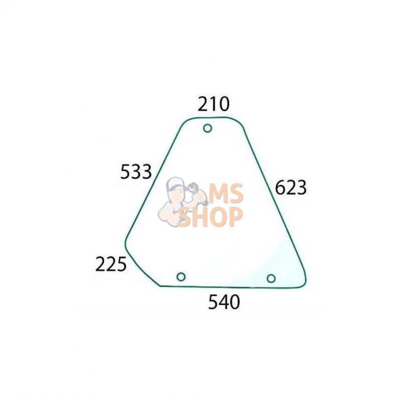 5165571; CNH; Verre; pièce detachée