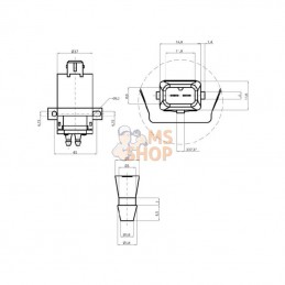 20000062000; DOGA; Pompe lave-glace type B 12V; pièce detachée